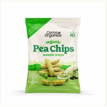 Organic Pea Chips, Wasabi Mayo, 100g