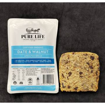 Pure Life Date and Walnut Sprouted bread