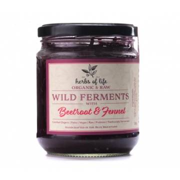 Herb's of Life organic Sauerkraut with beetroot and fennel. 380g