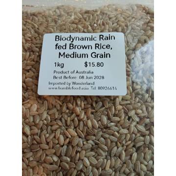 AUS Demeter Rainfed medium Grain Brown Rice 活力农耕雨水灌溉中颗粒糙米 1kg