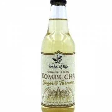 Herbs of Life Kombucha - Ginger & Turmeric Organic 330ml