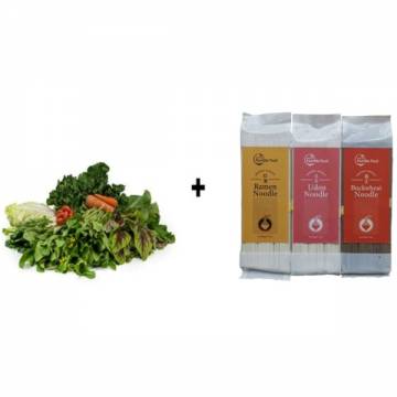 Bio-Dynamic Vegetable Box Small 2kg + Gluten Free Noodles x 3 pkts (Buy 2 Noodles Get 1 Noodle Free)